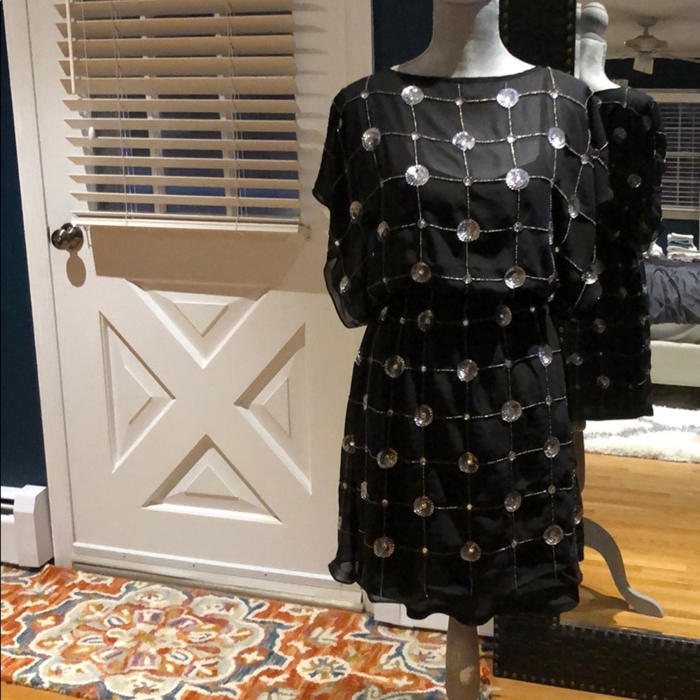 Greylin Sequin Dress w Satin Slip